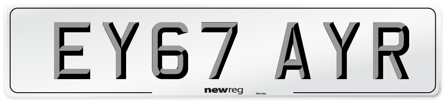 EY67 AYR Number Plate from New Reg